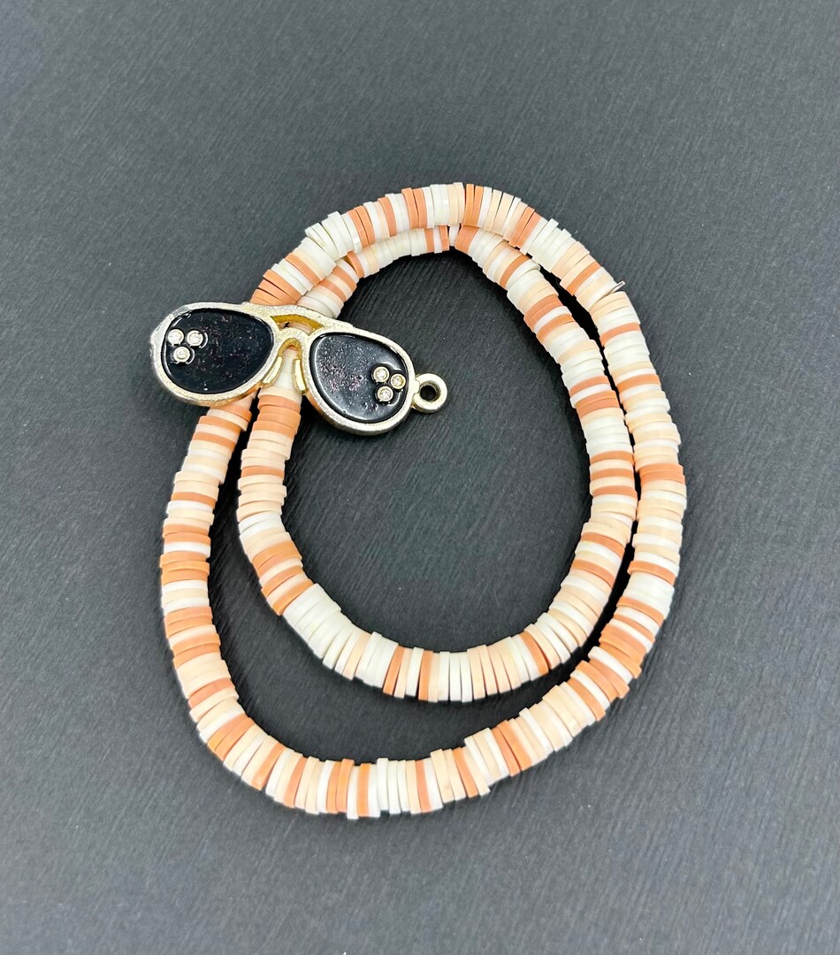 Copy-Beige, Peach, Cream, and White Heishi Clay BRACELETS by RML Copy-Beige, Peach, Cream, and White Heishi Clay BRACELETS by RML